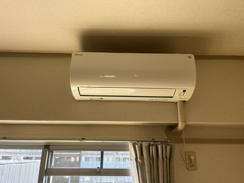 市川市で無料回収する前のエアコン