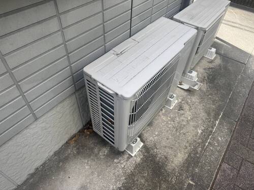 堺市でエアコンを取り外す前の設置状況