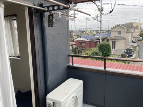 下野市でエアコンを取り外す前の設置状況
