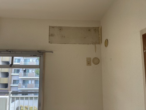 川崎市でのエアコン回収後の写真