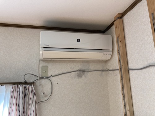 鹿嶋市でのエアコン回収前の写真