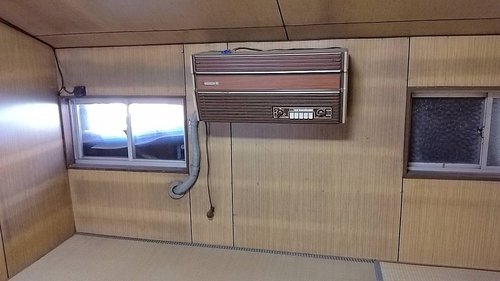池田市で無料回収する前のエアコン