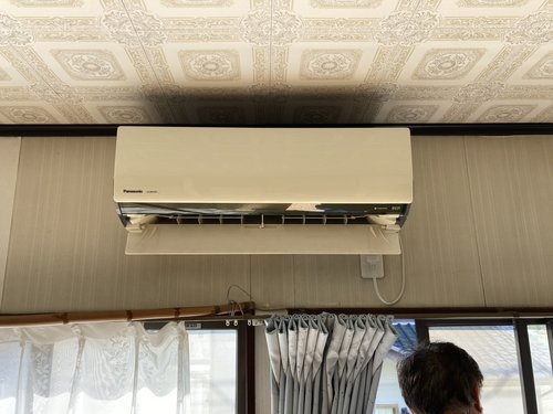 下野市のエアコン回収・写真3・撤去前